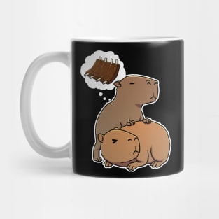 Capybara hungry for Barbecue Ribs Mug